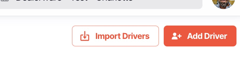 CSV import modal with drag-and-drop upload