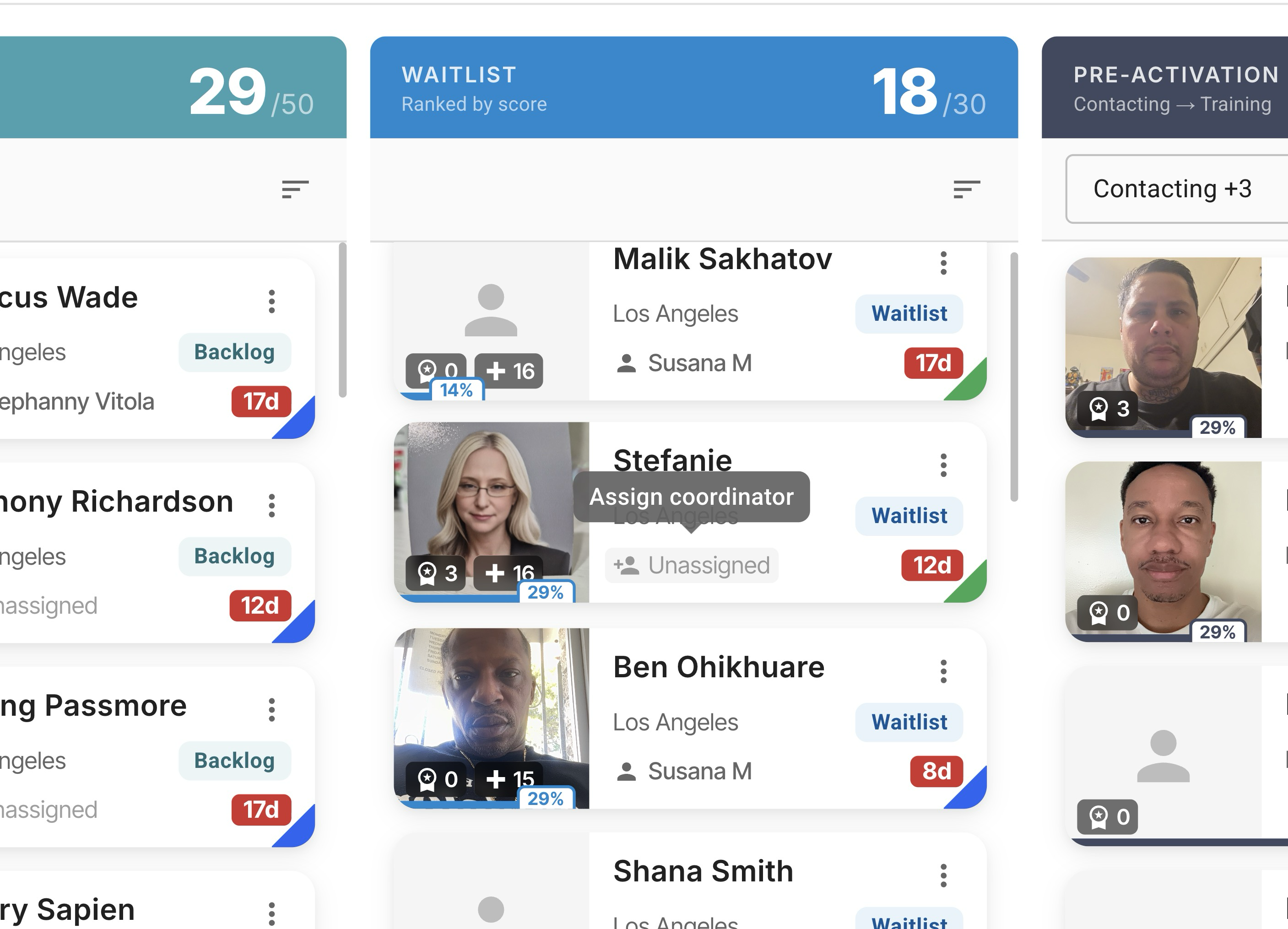 Pipeline coordinator assignment
